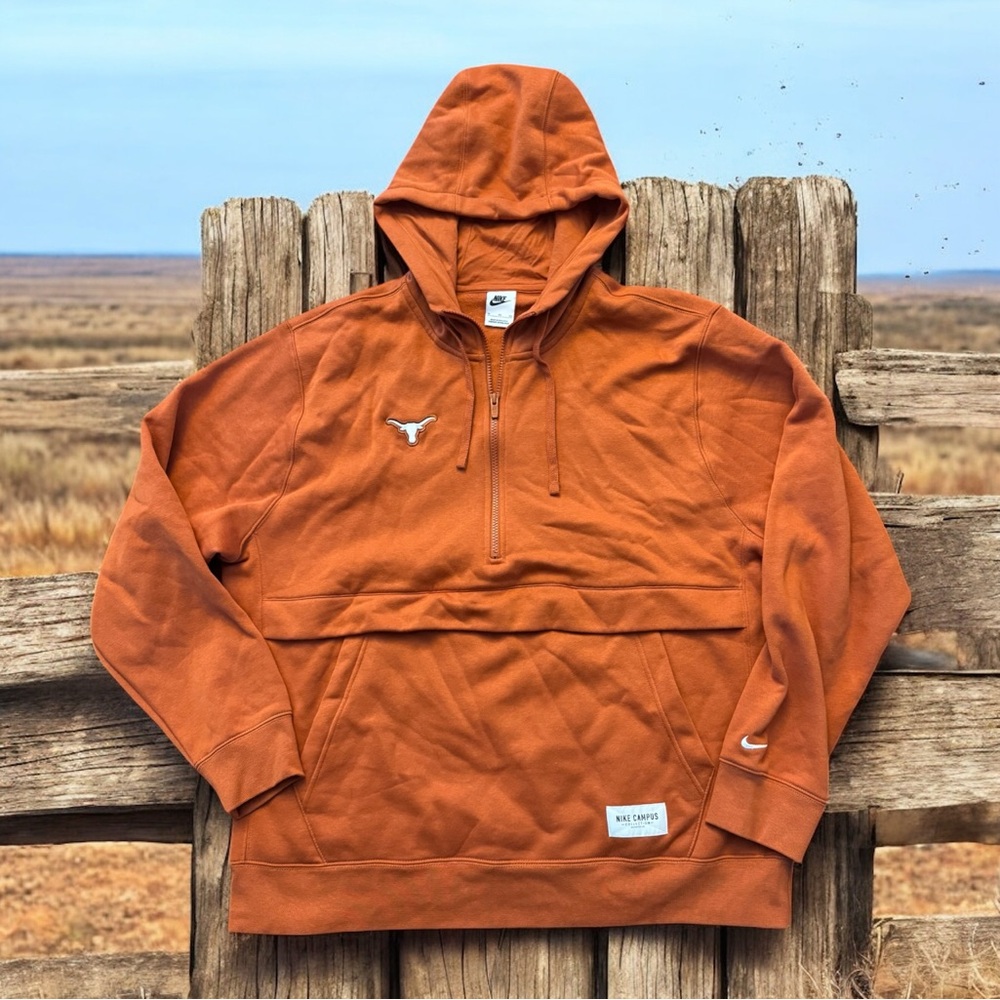 #667 Nike Texas Longhorns Club Half-Zip Hoodie Make the traditional hoodie